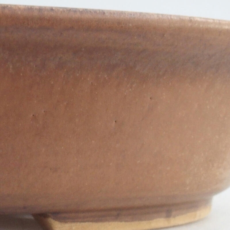 Bonsaischaal van keramiek 28,5 x 25 x 6 cm, roze