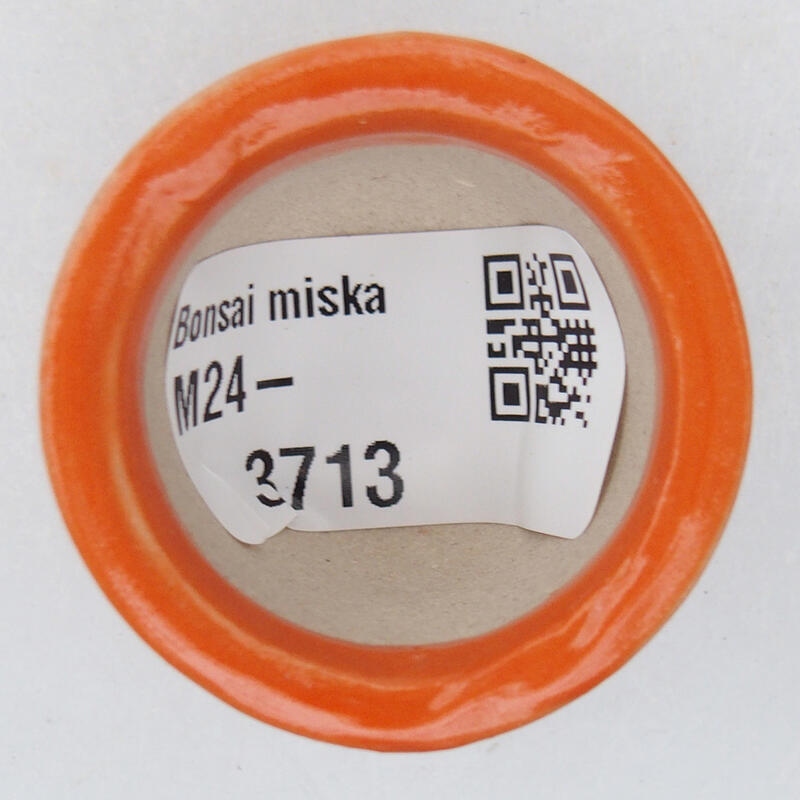 Bonsaischaal van keramiek 3,5 x 3,5 x 2,5 cm, oranje