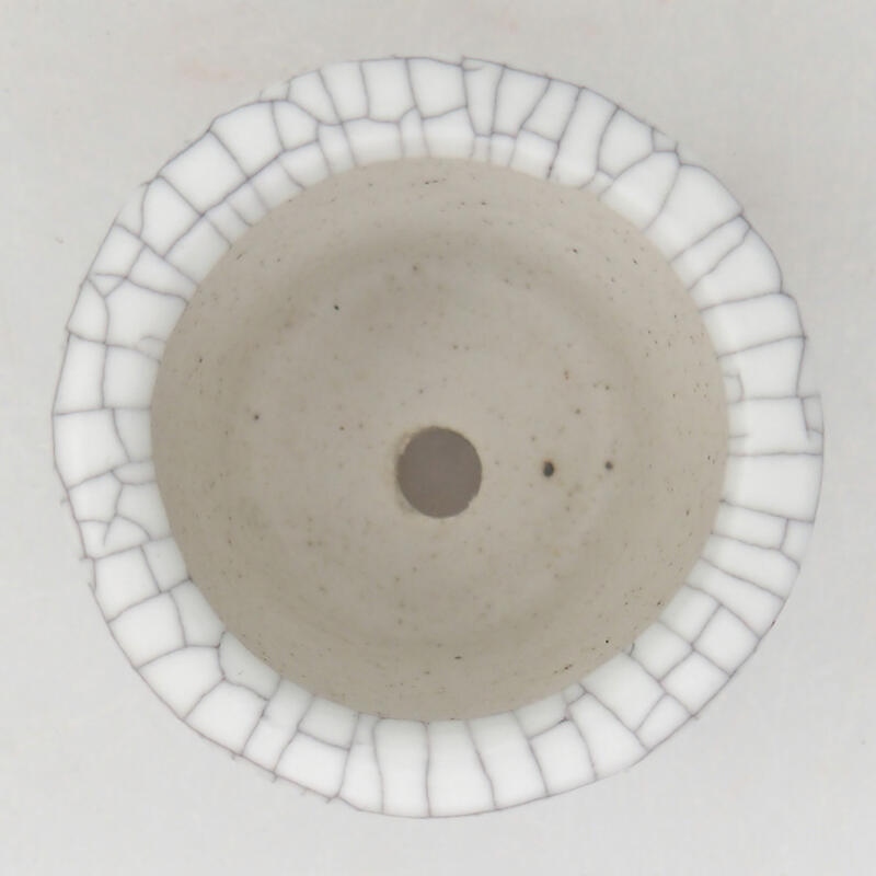 Bonsaischaal van keramiek 3,5 x 3,5 x 2,5 cm, raku kleur