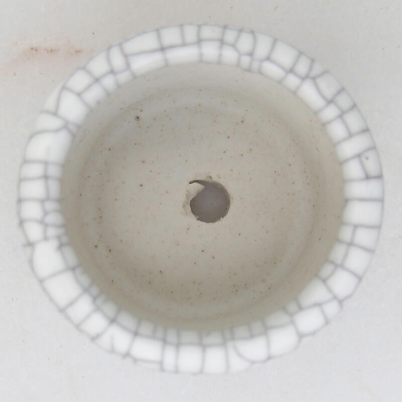 Bonsaischaal van keramiek 3,5 x 3,5 x 2,5 cm, raku kleur