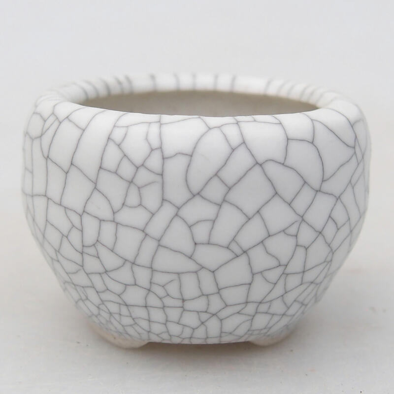 Bonsaischaal van keramiek 3,5 x 3,5 x 2,5 cm, raku kleur