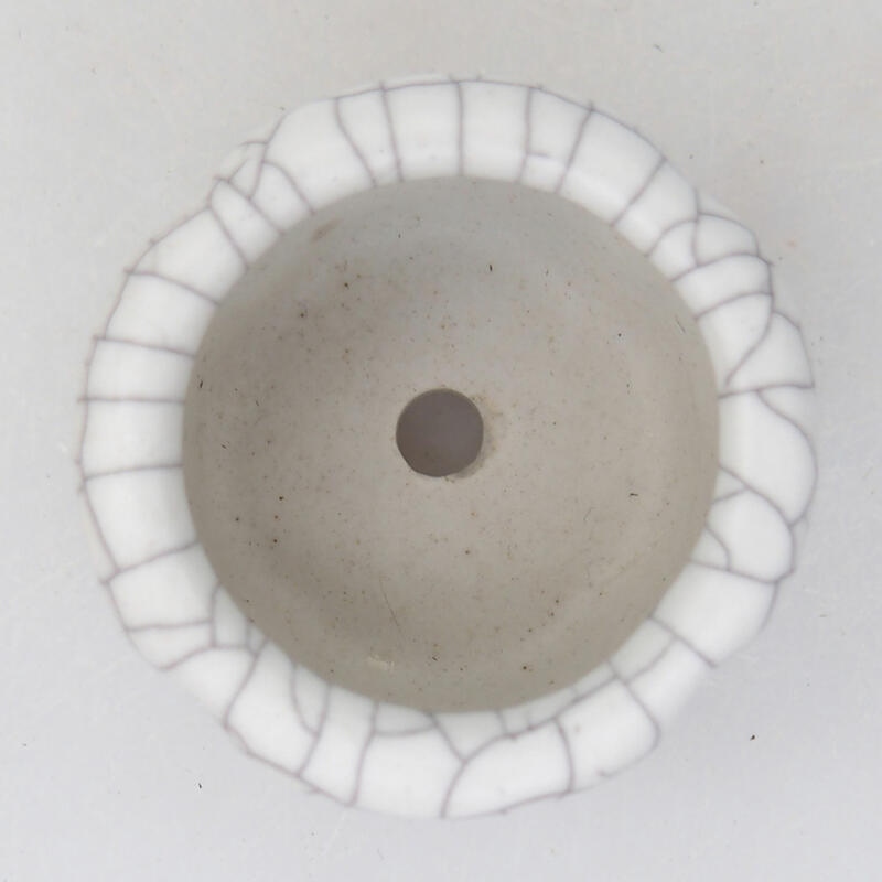 Bonsaischaal van keramiek 3,5 x 3,5 x 2,5 cm, raku kleur