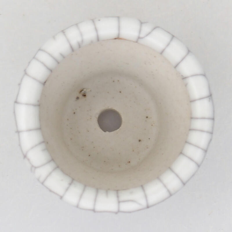 Bonsaischaal van keramiek 3,5 x 3,5 x 2,5 cm, raku kleur