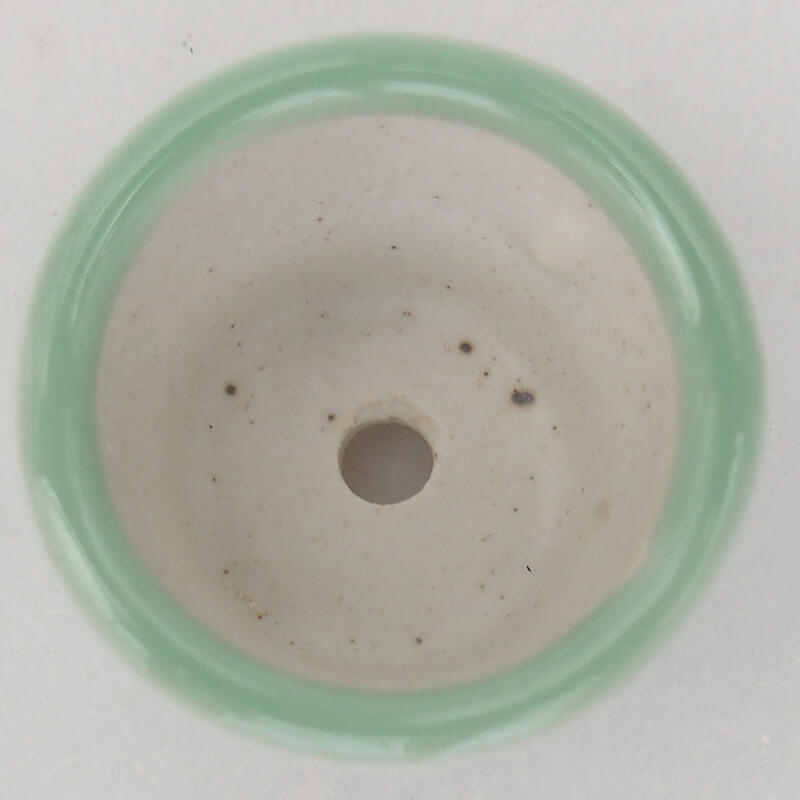 Bonsaischaal van keramiek 3,5 x 3,5 x 2,5 cm, groen