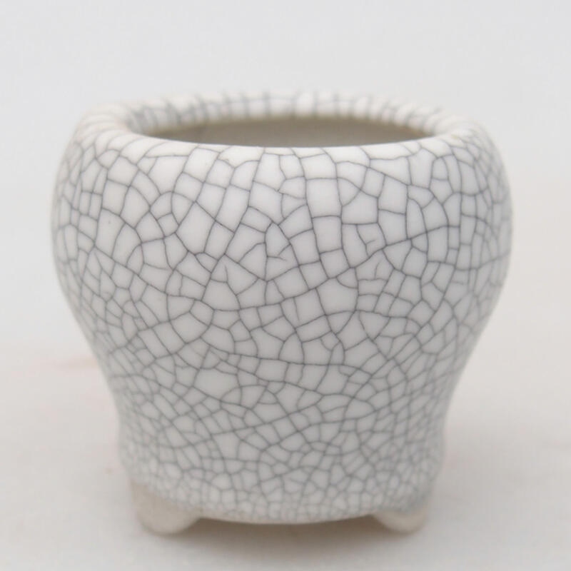 Bonsaischaal van keramiek 3,5 x 3,5 x 3 cm, raku kleur