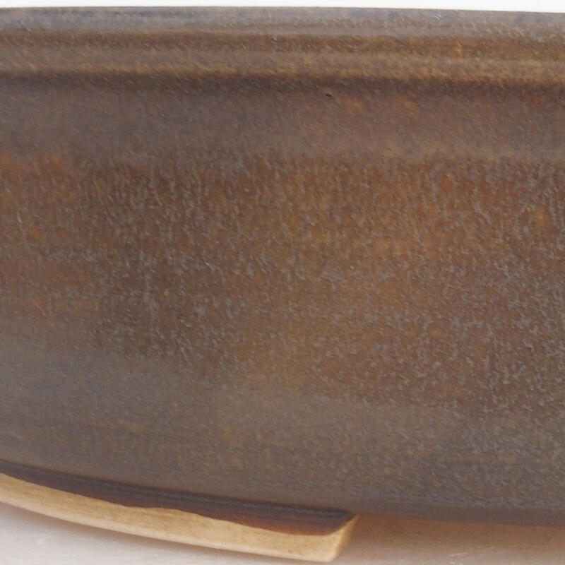 Bonsaischaal van keramiek 32 x 28 x 7,5 cm, bruin