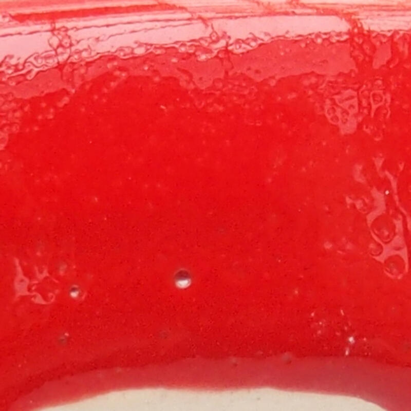 Bonsaischaal van keramiek 4,5 x 2,5 x 1,5 cm, kleur rood