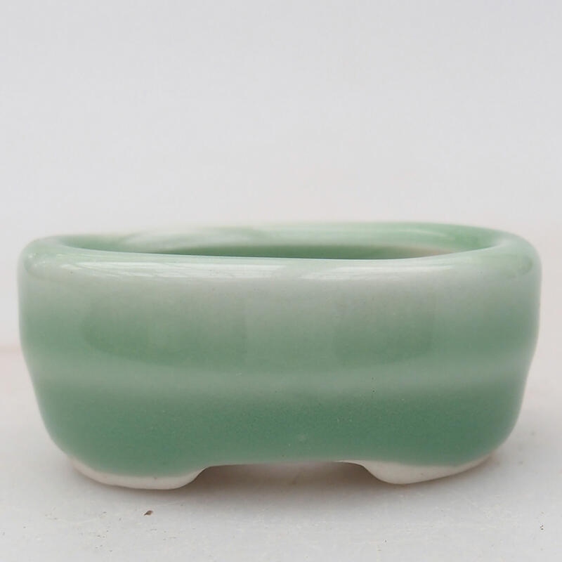 Keramische bonsaipot 4,5 x 3 x 2 cm, kleur groen