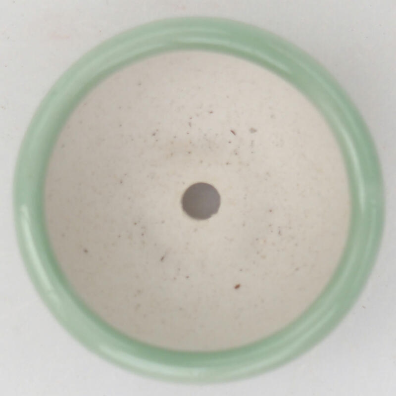 Bonsaischaaltje van keramiek 4,5 x 4,5 x 2 cm, groen