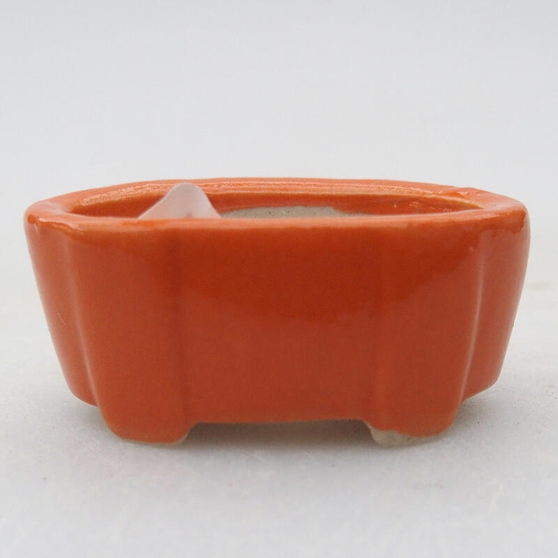 Bonsaischaaltje van keramiek 4 x 2,5 x 2 cm, oranje