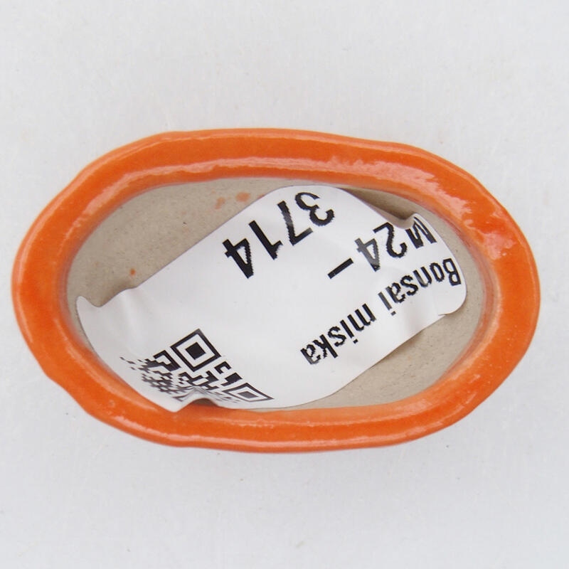 Bonsaischaaltje van keramiek 4 x 2,5 x 2 cm, oranje