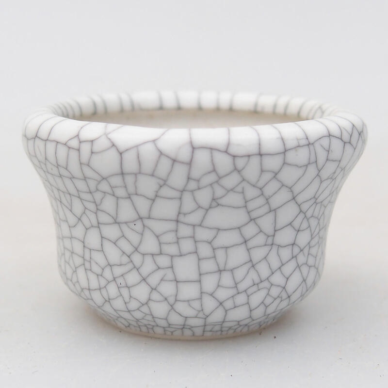 Bonsaischaaltje van keramiek 4 x 4 x 2 cm, raku kleur