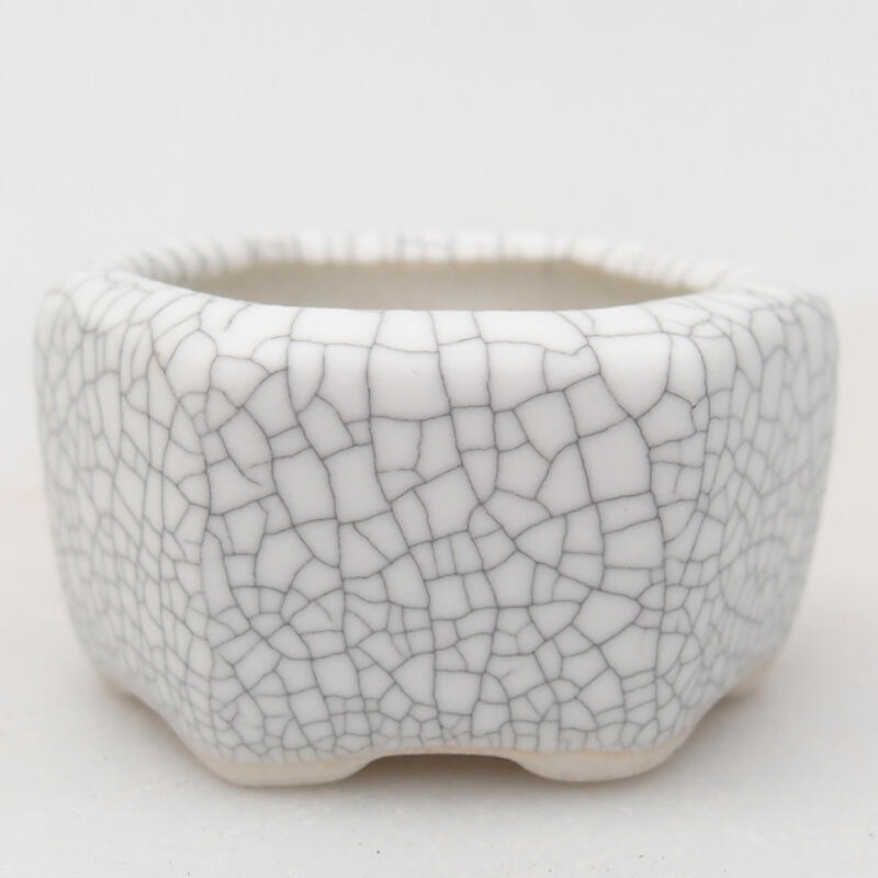 Bonsaischaaltje van keramiek 4 x 4 x 2 cm, raku kleur