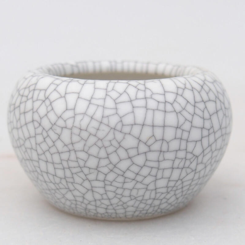 Bonsaischaaltje van keramiek 4 x 4 x 2 cm, raku kleur