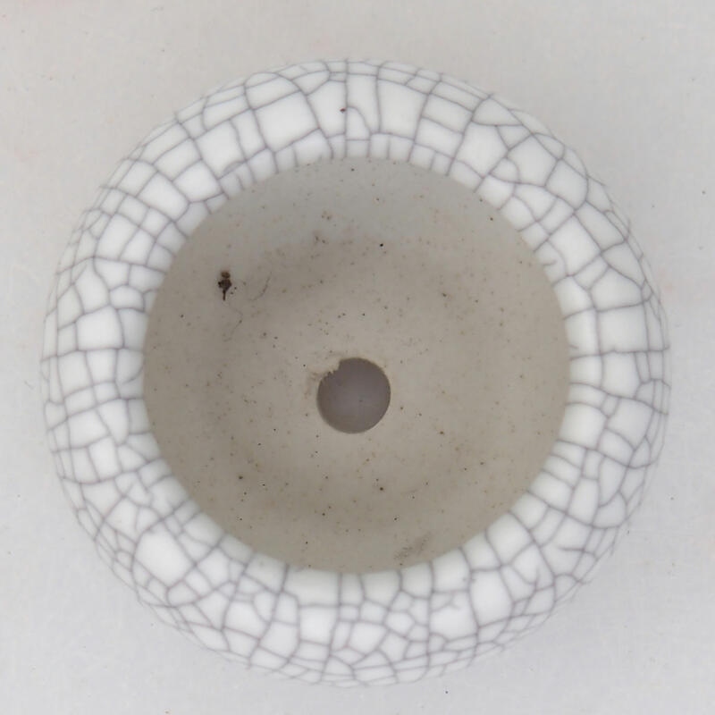 Bonsaischaaltje van keramiek 4 x 4 x 2 cm, raku kleur