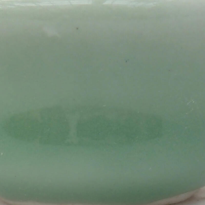 Bonsaischaaltje van keramiek 4 x 4 x 2 cm, groen