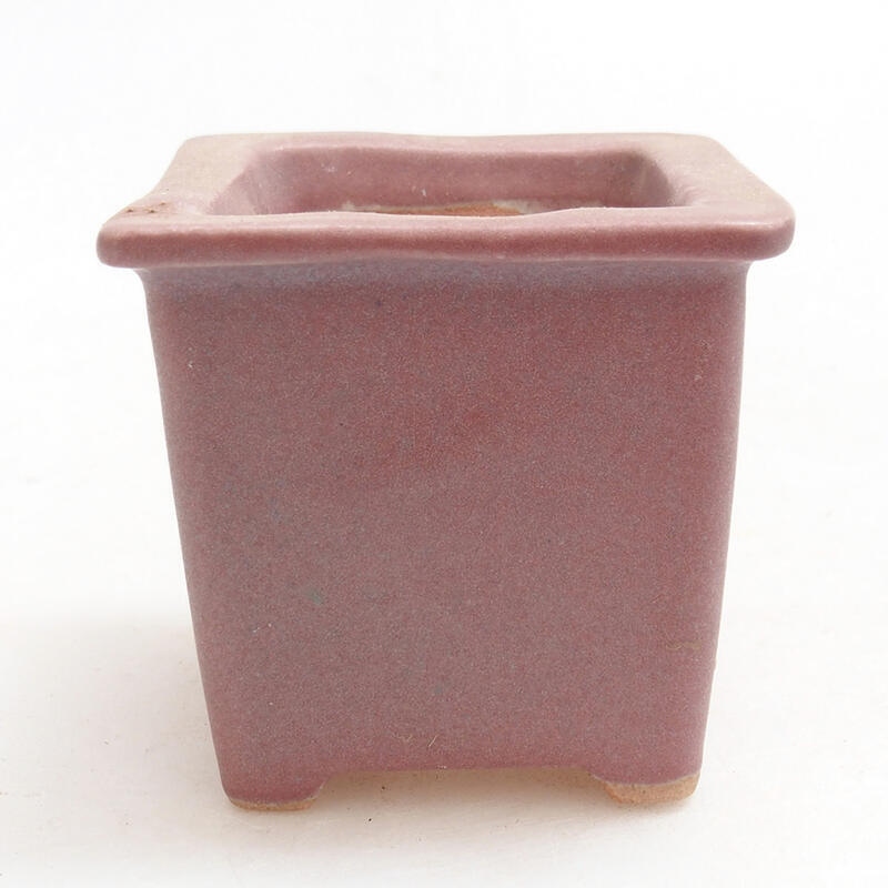 Bonsaischaaltje van keramiek 5,5 x 5,5 x 5 cm, roze