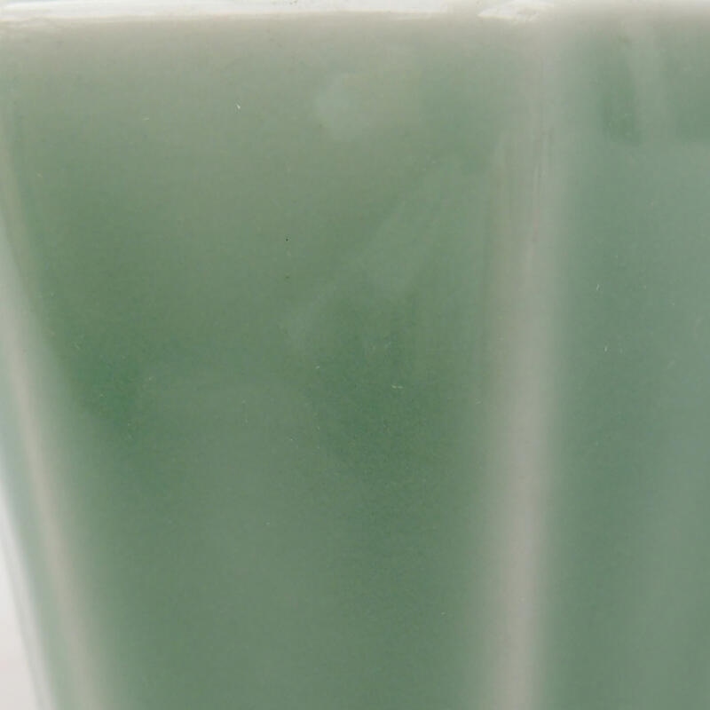 Bonsaischaaltje van keramiek 5,5 x 5 x 5 cm, groen