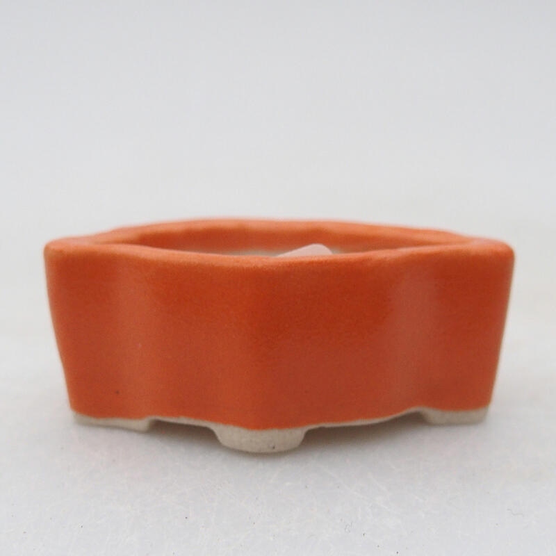 Bonsaischaaltje van keramiek 5 x 3 x 2 cm, oranje