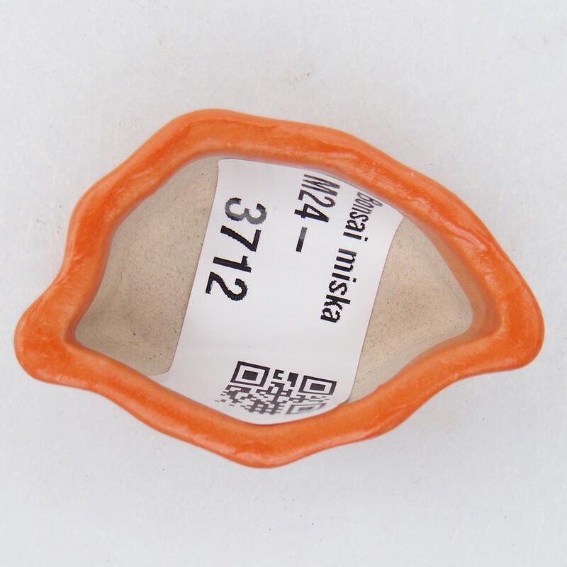 Bonsaischaaltje van keramiek 5 x 3 x 2 cm, oranje