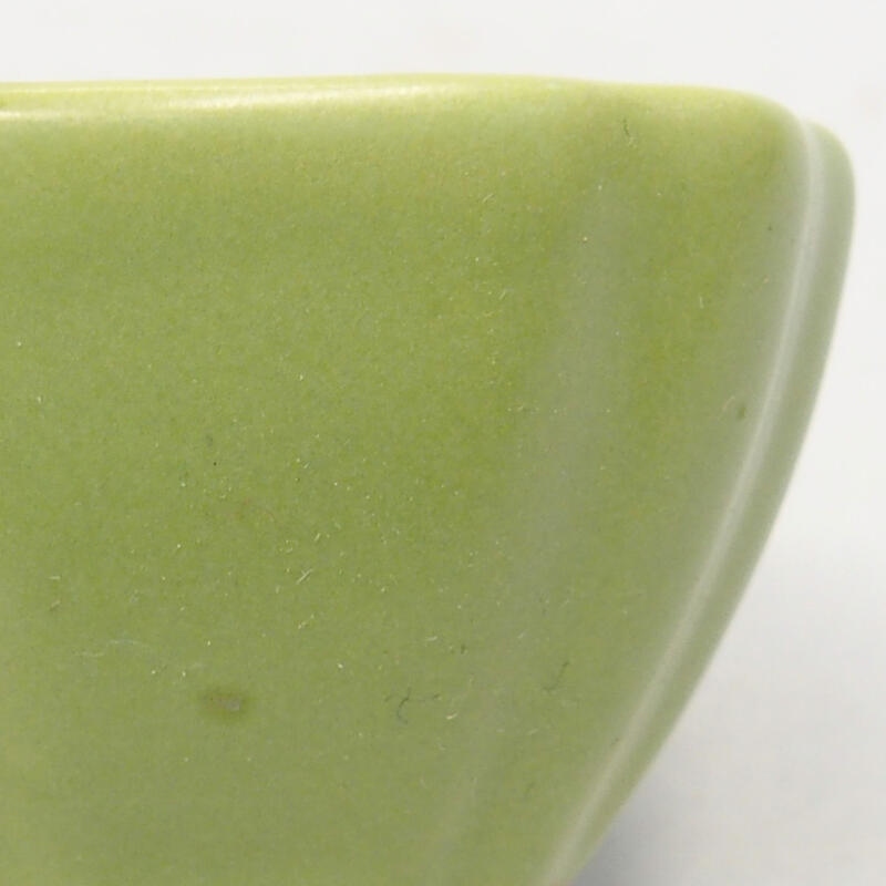 Bonsaischaaltje van keramiek 5 x 5 x 2,5 cm, groen