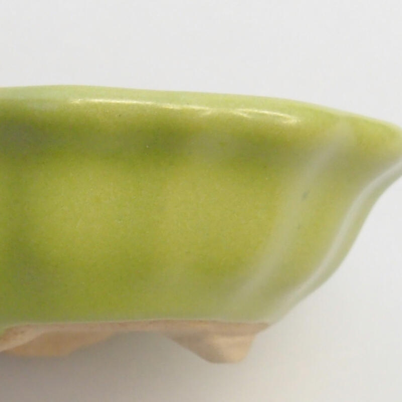 Bonsaischaaltje van keramiek 5 x 5 x 2 cm, groen