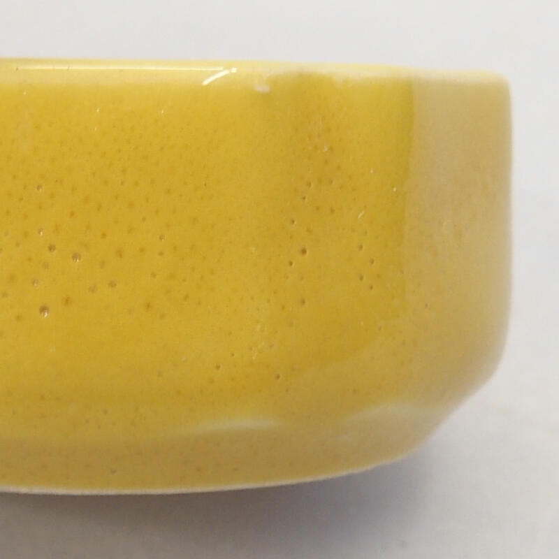 Bonsaischaaltje van keramiek 5 x 5 x 2 cm, geel