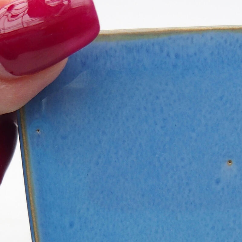 Bonsaischaaltje van keramiek 5 x 5 x 5 cm, kleur blauw