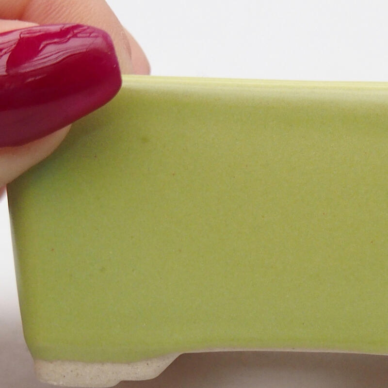 Bonsaischaal van keramiek 6,5 x 5 x 3,5 cm, groen