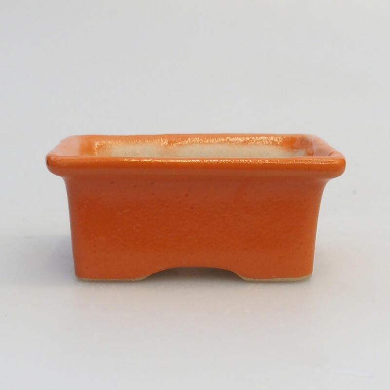 Bonsaischaal van keramiek 6 x 4,5 x 2,5 cm, oranje