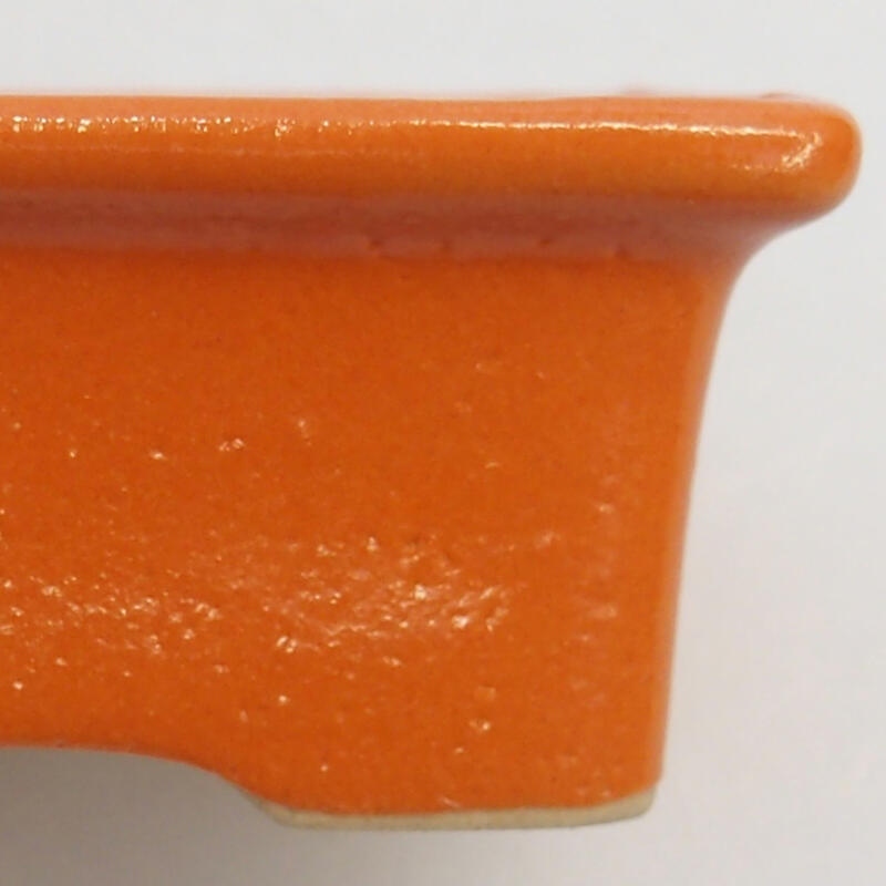 Bonsaischaal van keramiek 6 x 4,5 x 2,5 cm, oranje