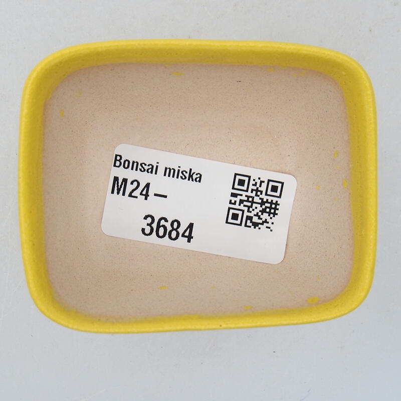 Bonsaischaaltje van keramiek 6 x 5 x 3 cm, geel