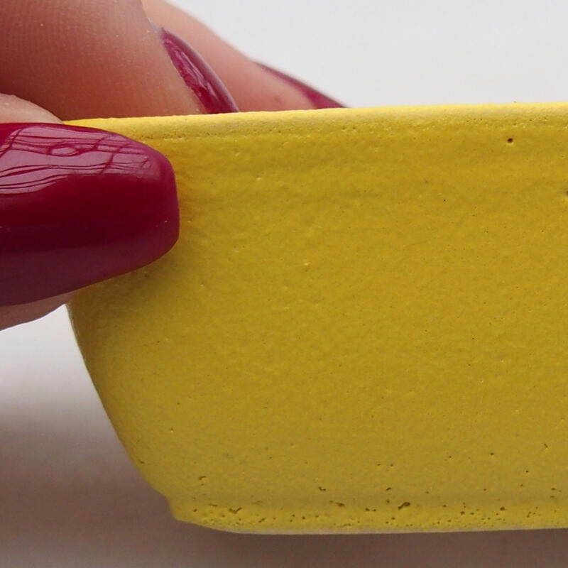 Bonsaischaaltje van keramiek 6 x 5 x 3 cm, geel