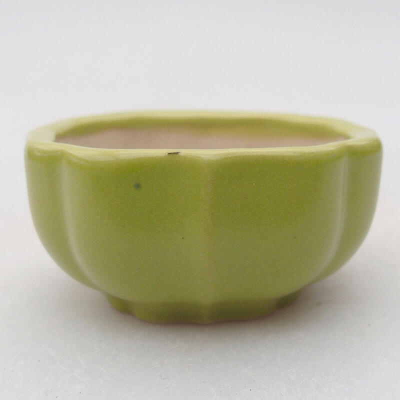 Bonsaischaaltje van keramiek 6 x 6 x 3 cm, groen