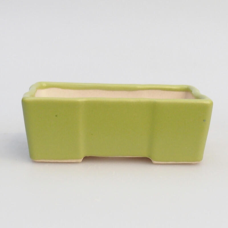 Bonsaischaal van keramiek 7,5 x 4 x 3 cm, groen