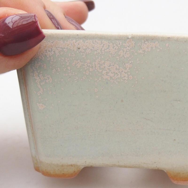 Bonsaischaal van keramiek 7,5 x 6 x 5 cm, groen