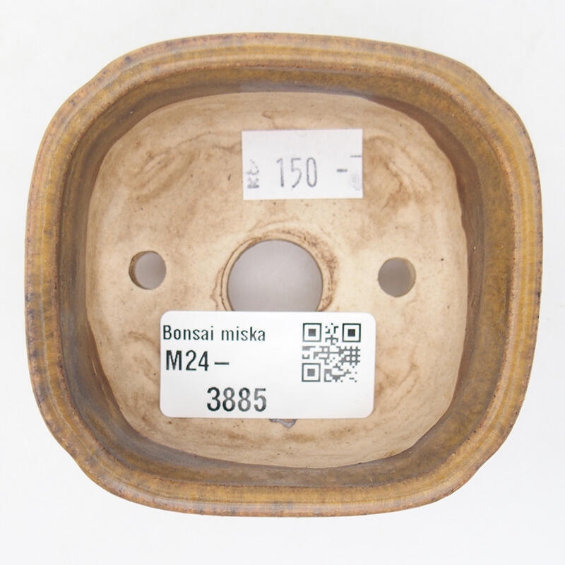 Bonsaischaal van keramiek 7,5 x 7 x 4 cm, bruin