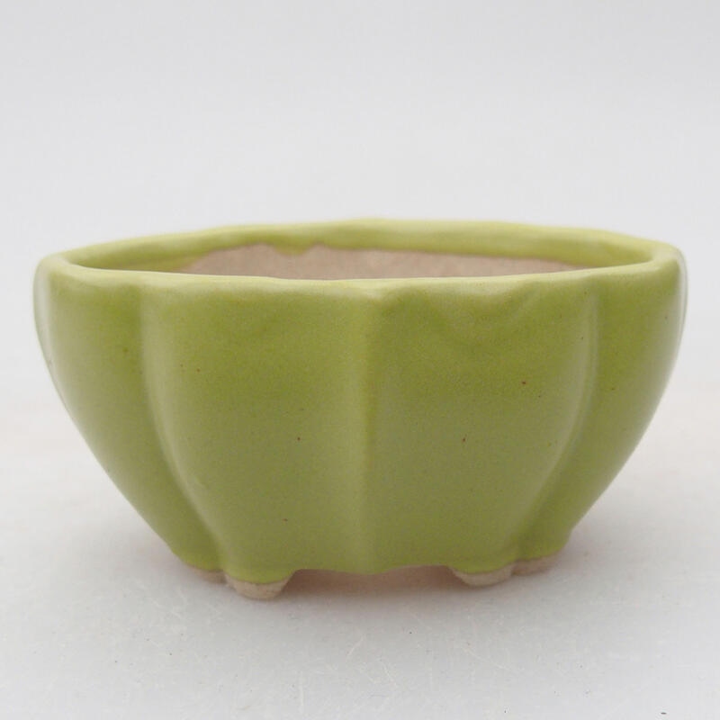 Bonsaischaal van keramiek 7 x 5 x 3,5 cm, groen