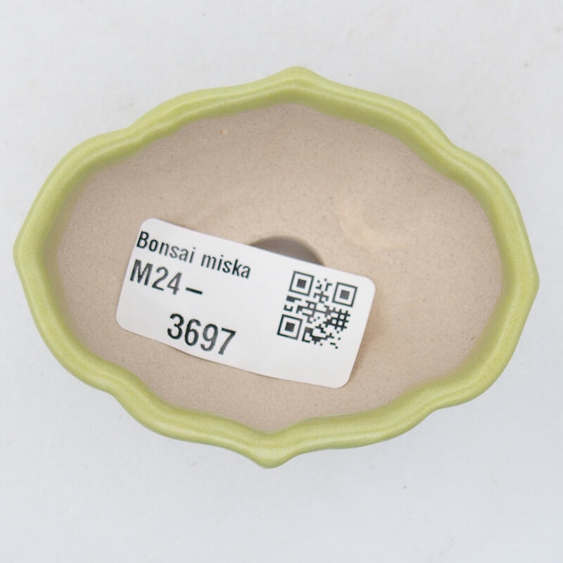 Bonsaischaal van keramiek 7 x 5 x 3,5 cm, groen