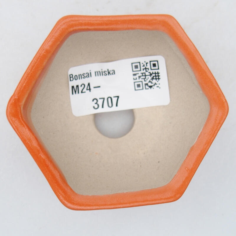 Bonsaischaaltje van keramiek 7 x 6 x 3 cm, oranje