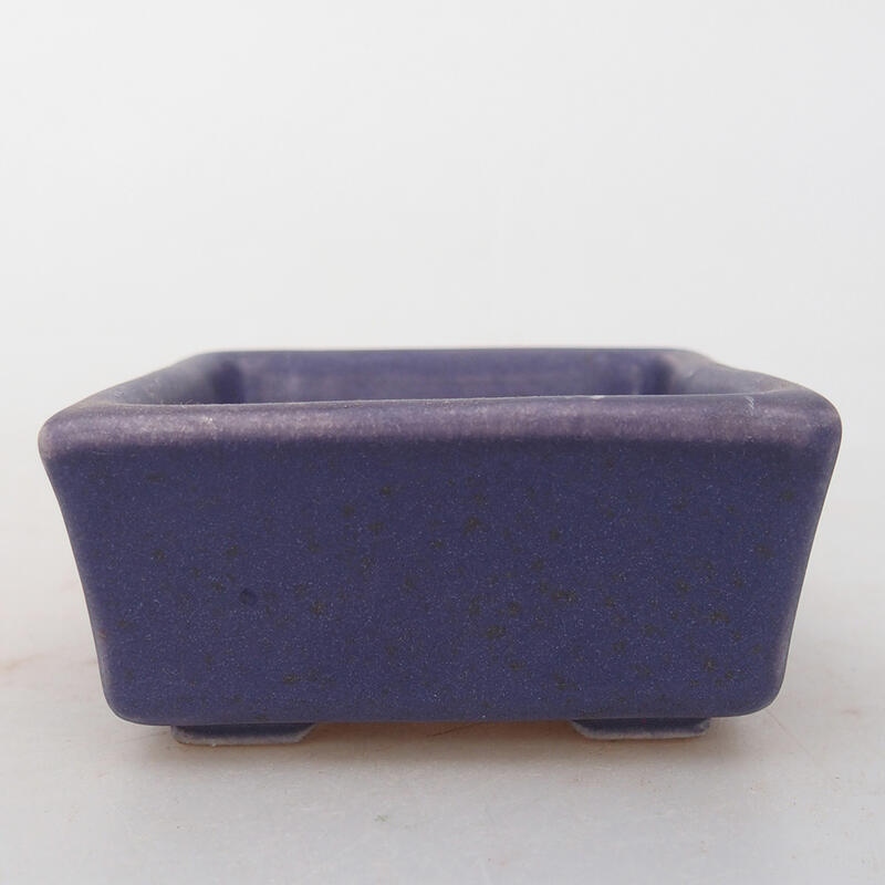 Bonsaischaal van keramiek 7 x 7 x 3 cm, kleur paars