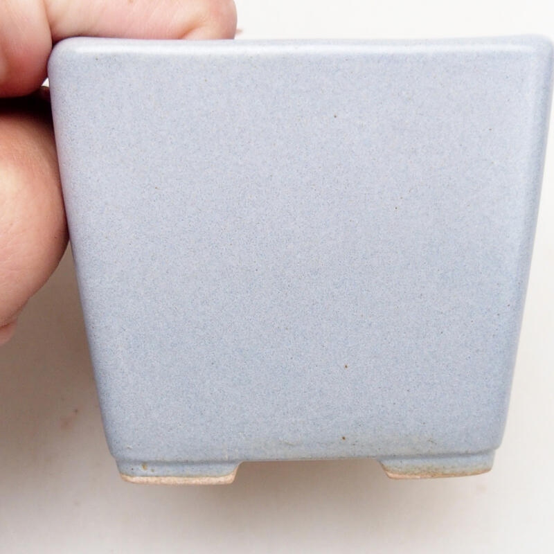 Bonsaischaal van keramiek 7 x 7 x 7 cm, grijs