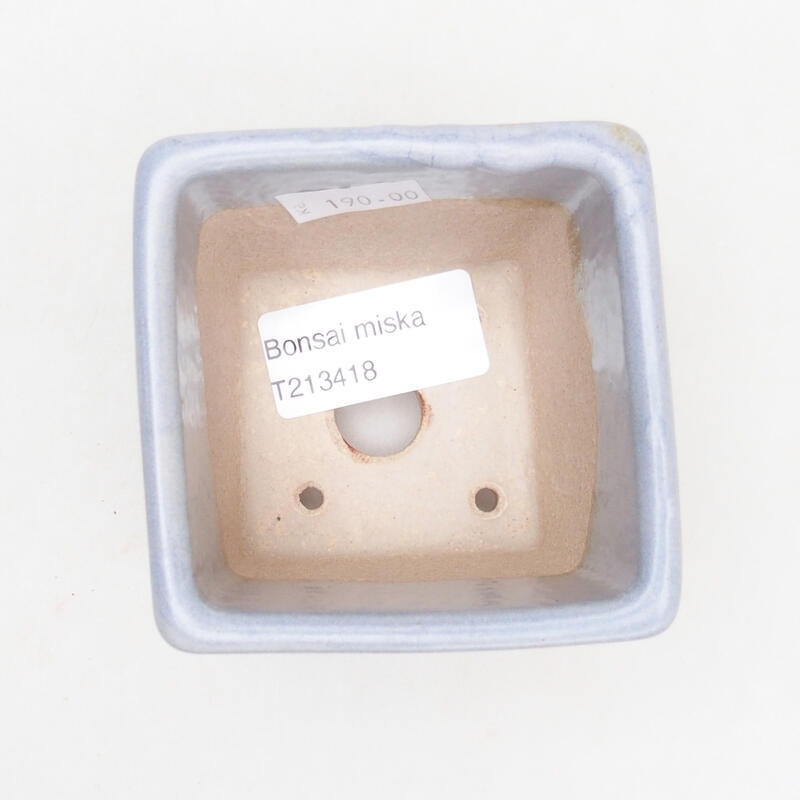 Bonsaischaal van keramiek 7 x 7 x 7 cm, grijs