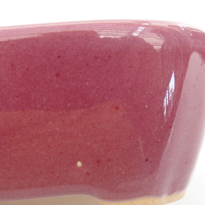 Bonsaischaal van keramiek 8,5 x 7 x 3,5 cm, kleur paars
