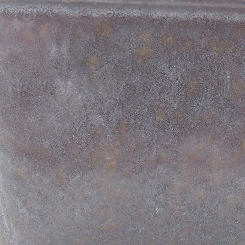 Bonsaischaal van keramiek 8,5 x 8,5 x 5,5 cm, metaalkleur