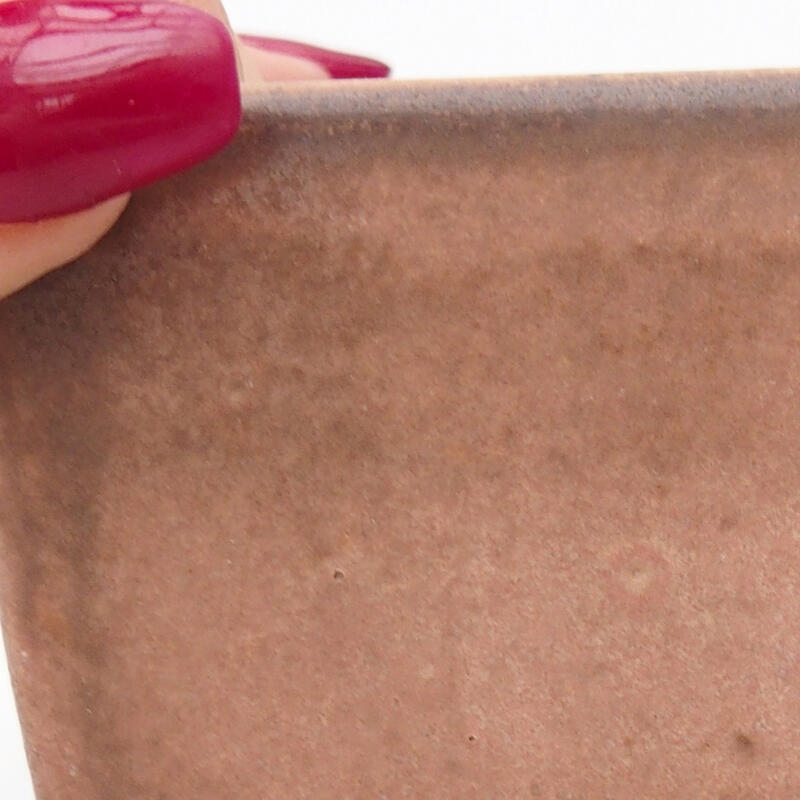 Bonsaischaal van keramiek 8,5 x 8,5 x 5,5 cm, roze