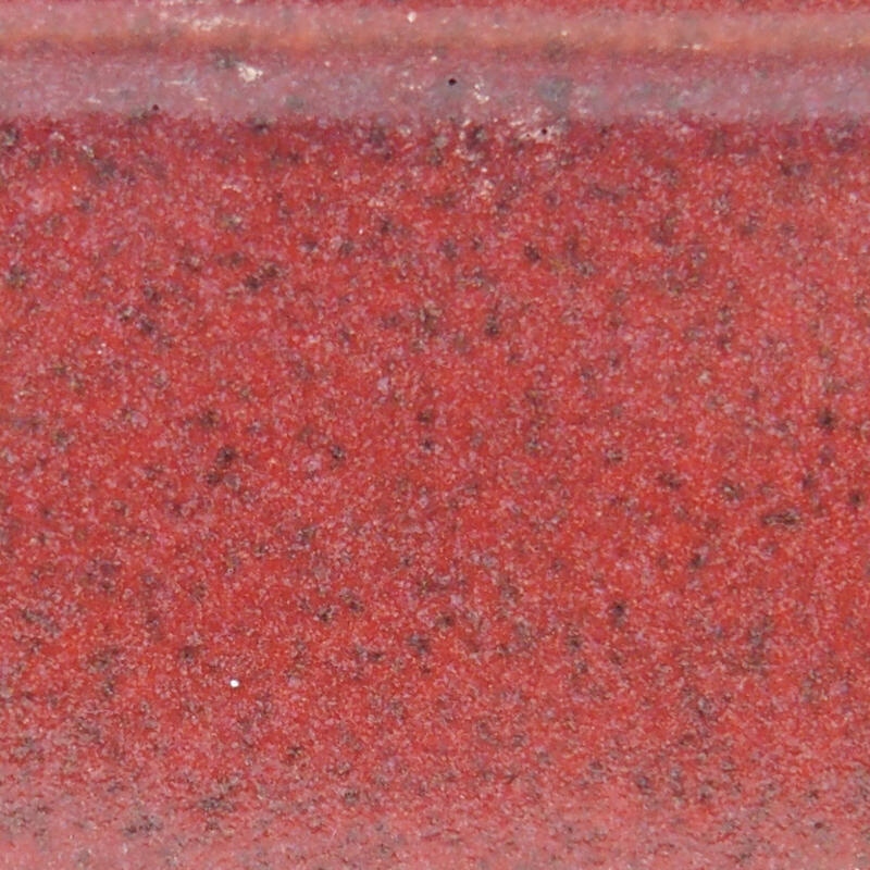 Bonsaischaal van keramiek 8,5 x 8,5 x 5,5 cm, bordeauxrood