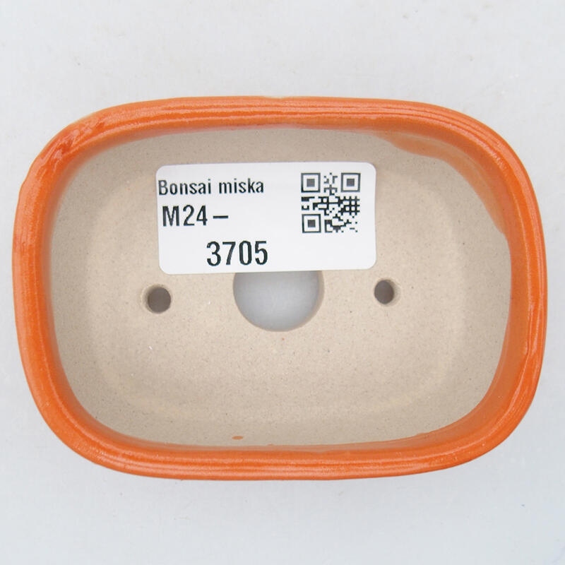 Bonsaischaal van keramiek 8 x 5,5 x 3 cm, oranje