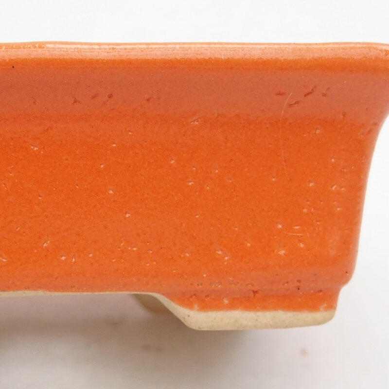 Bonsaischaal van keramiek 8 x 6 x 2,5 cm, oranje