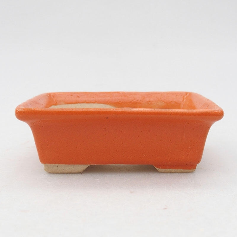 Bonsaischaal van keramiek 8 x 6 x 2,5 cm, oranje